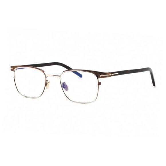 NEW TOM FORD EYEGLASSES BROWN/GOLD MEN SQUARE EYEWEAR - Picture 1 of 3